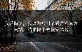 我后悔了，我以为找到了爱游戏官方网站，结果被带去假安装包