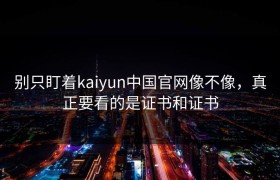 别只盯着kaiyun中国官网像不像，真正要看的是证书和证书