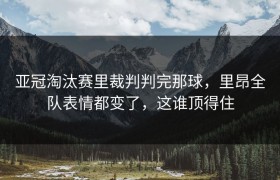 亚冠淘汰赛里裁判判完那球，里昂全队表情都变了，这谁顶得住