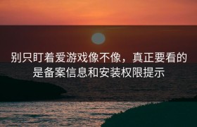 别只盯着爱游戏像不像，真正要看的是备案信息和安装权限提示