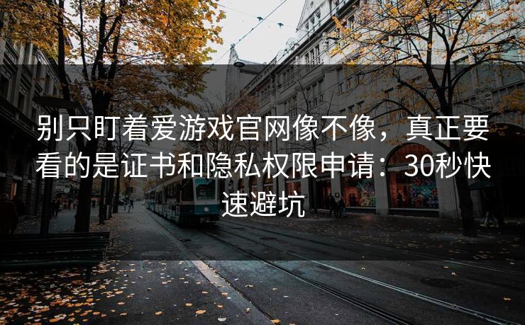 别只盯着爱游戏官网像不像,真正要看的是证书和隐私权限申请:30秒快速避坑 别只盯着爱游戏官网像不像,真正要看的是证书和隐私权限申请:30秒快速避坑